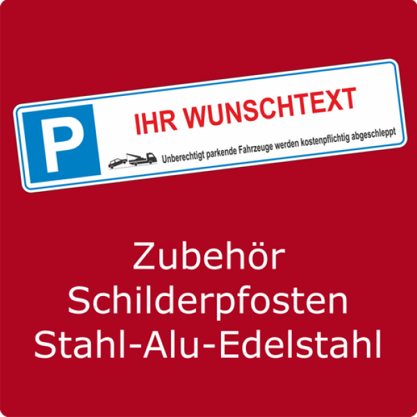 Parkplatzschild in Kennzeichengrösse 52cm mit Wunschkennzeichen